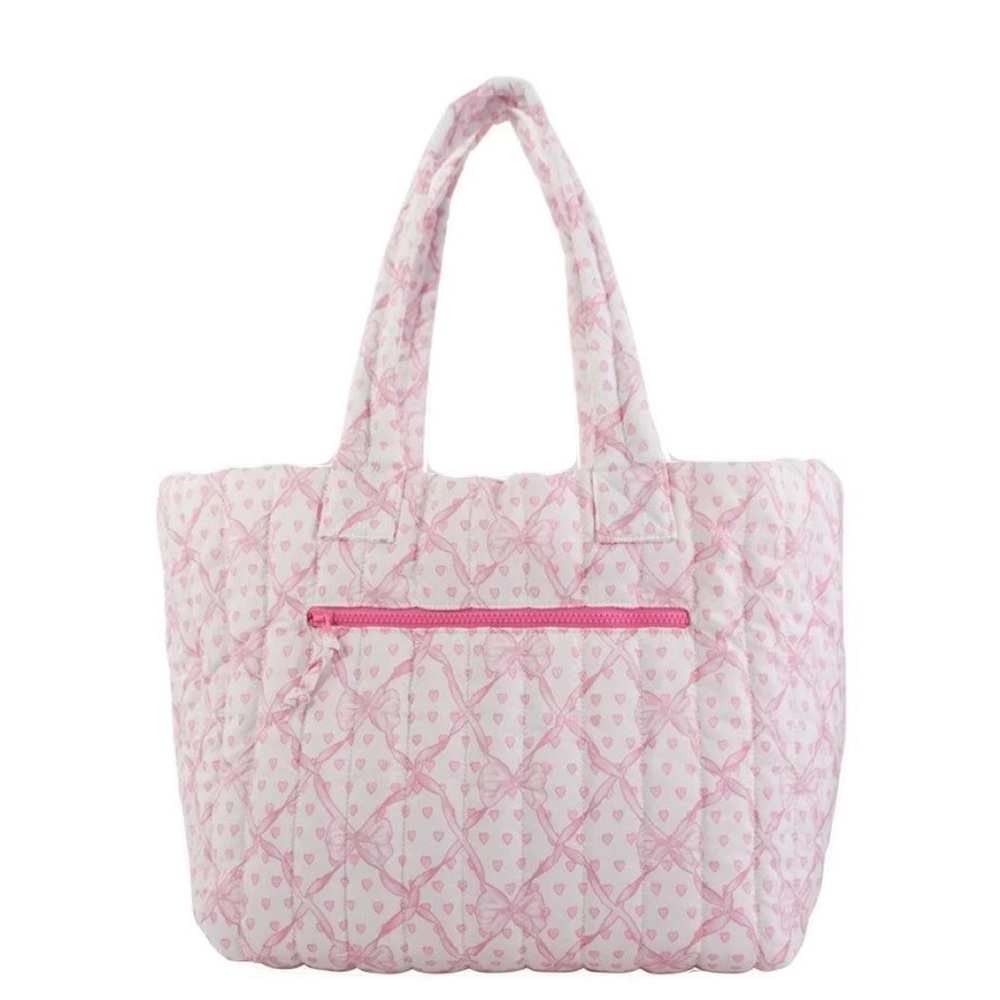 Loveshackfancy roller rabbit tote bag pink